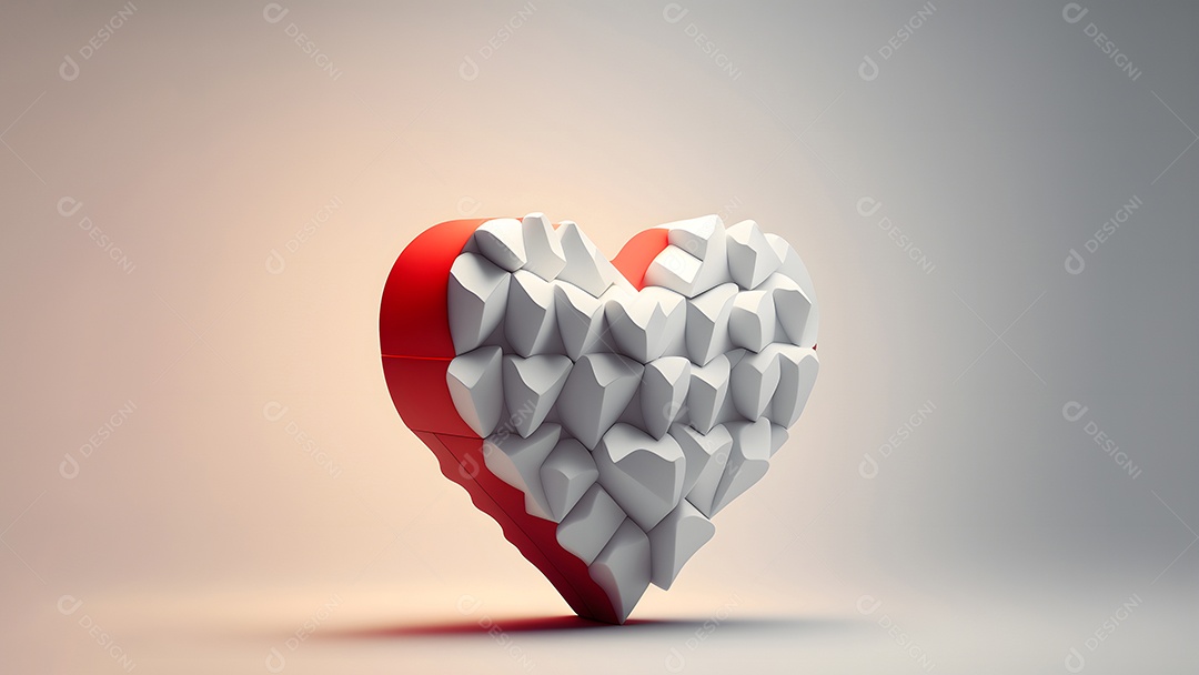 Símbolo de coração de fantasia ornamentado e escuro para o Dia dos Namorados