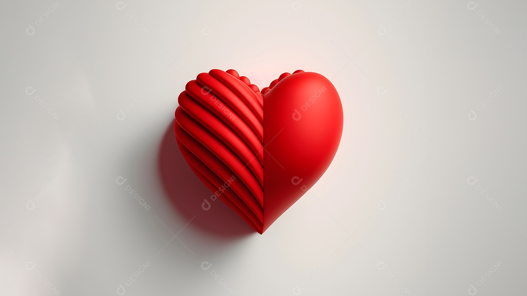 Símbolo de coração de fantasia ornamentado e escuro para o Dia dos Namorados