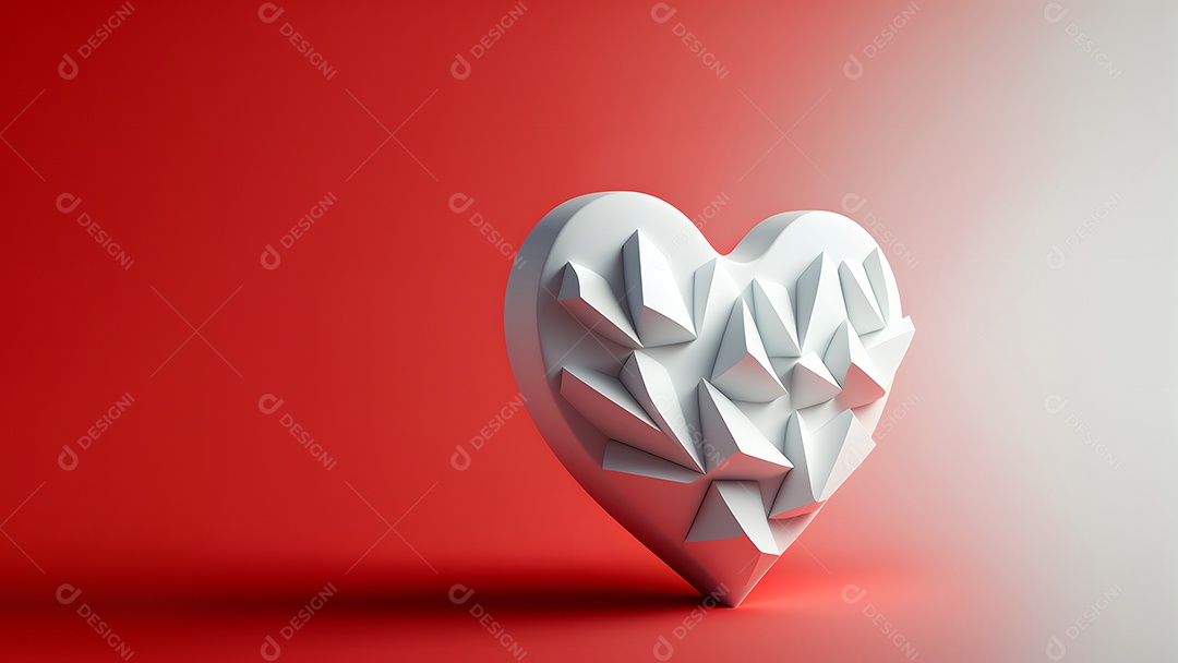 Símbolo de coração de fantasia ornamentado e escuro para o Dia dos Namorados