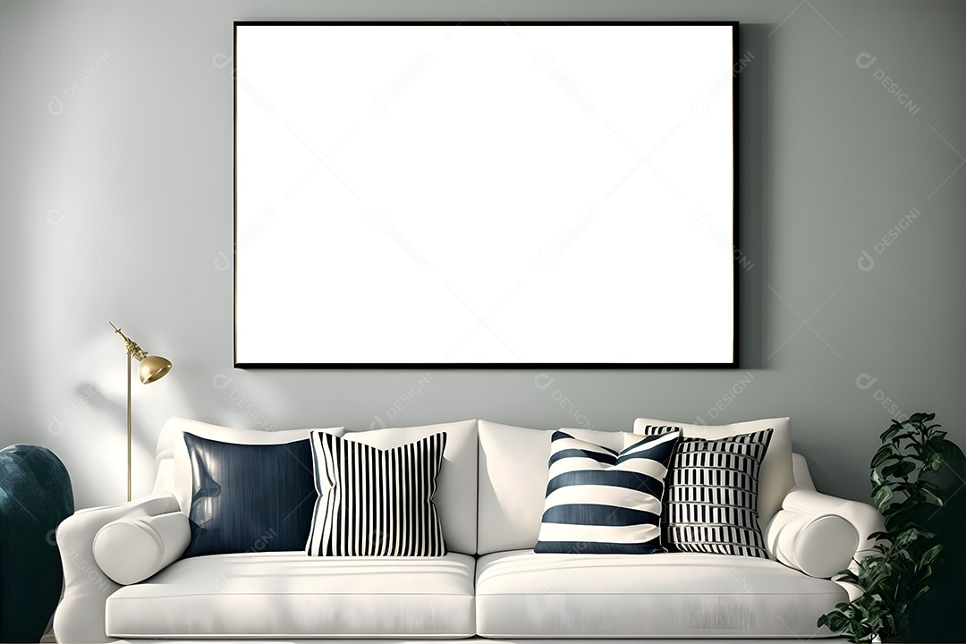 Retrato realista de cômodo de uma casa maquete genérica de interior