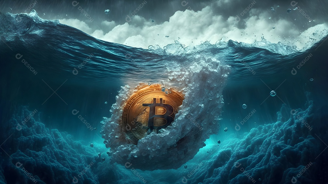 Bitcoin Shiner no fundo do mar