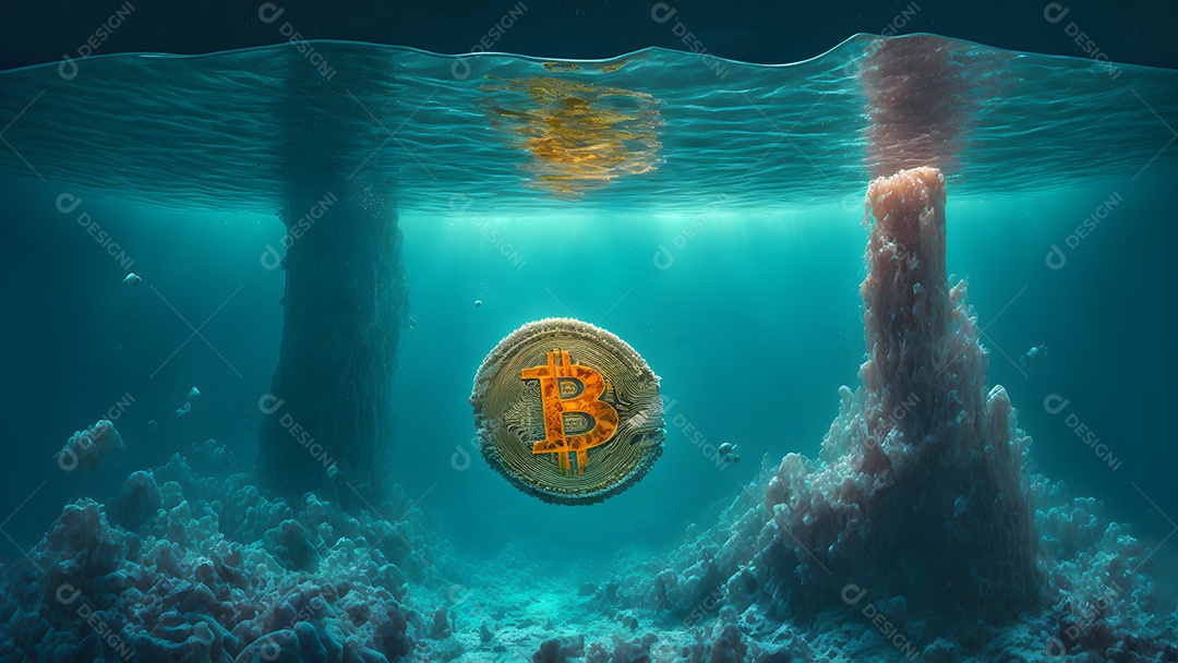 Bitcoin Shiner no fundo do mar