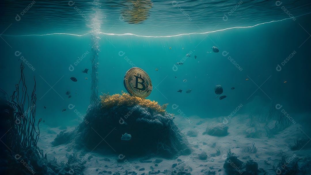 Bitcoin Shiner no fundo do mar