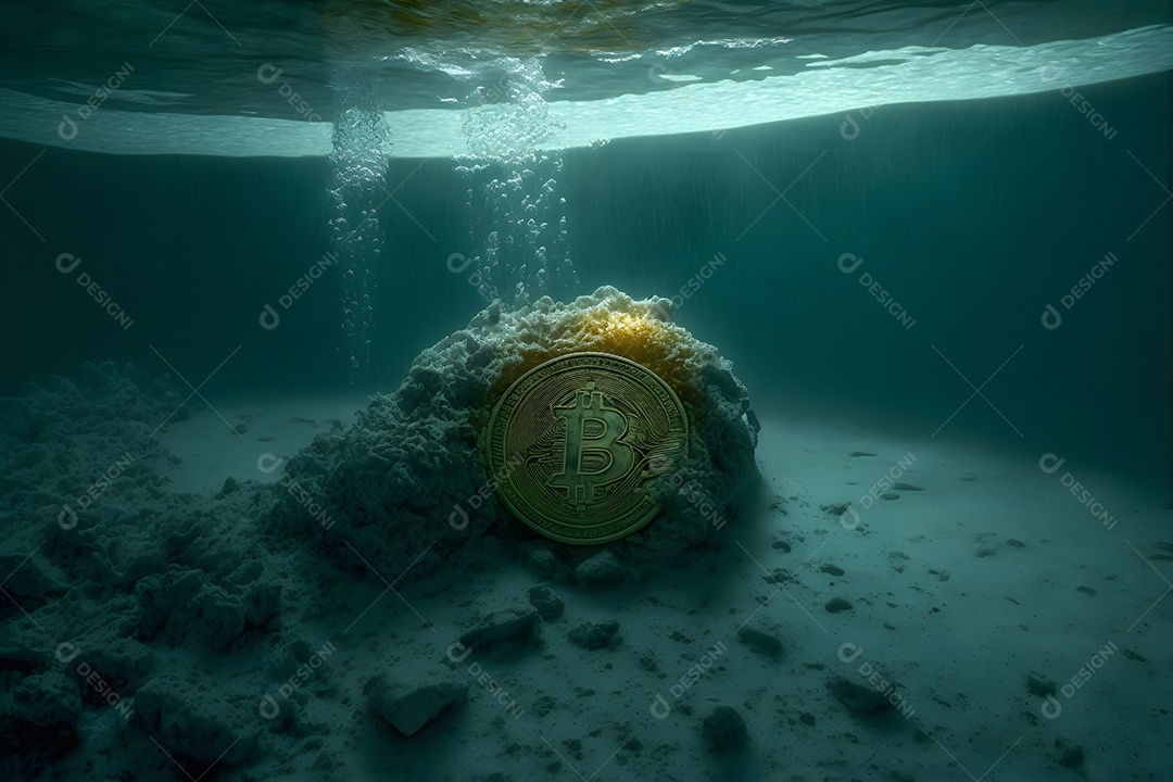 Bitcoin Shiner no fundo do mar