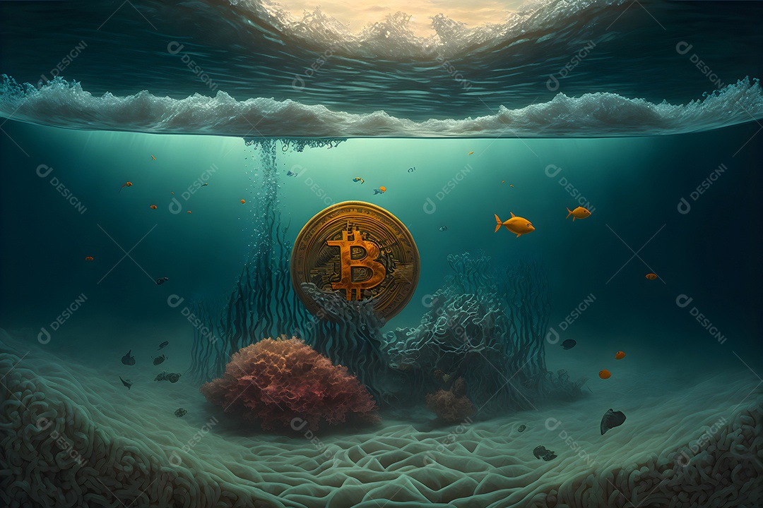 Bitcoin Shiner no fundo do mar