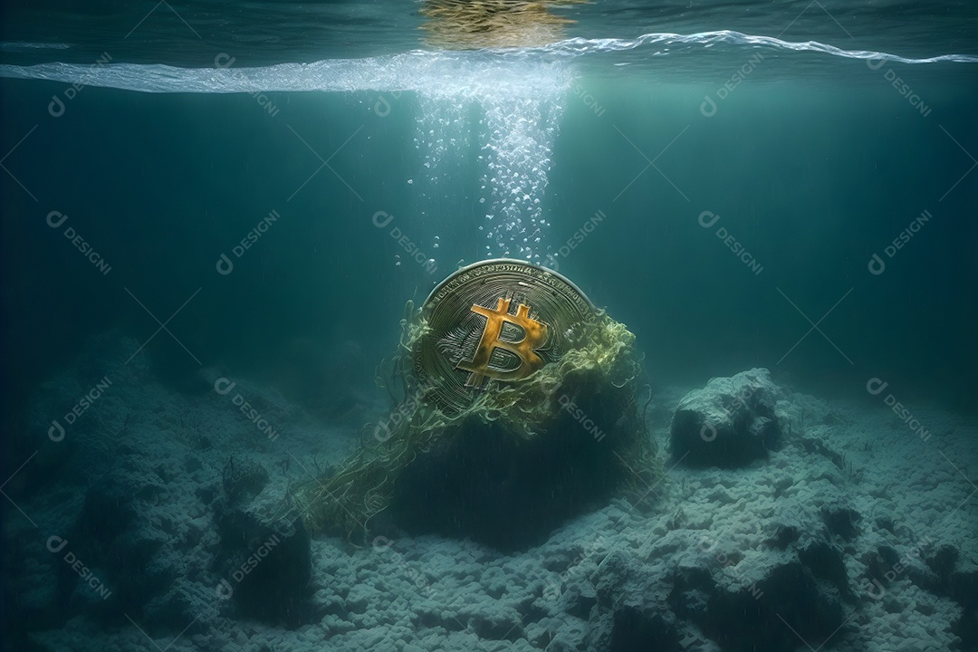 Bitcoin Shiner no fundo do mar