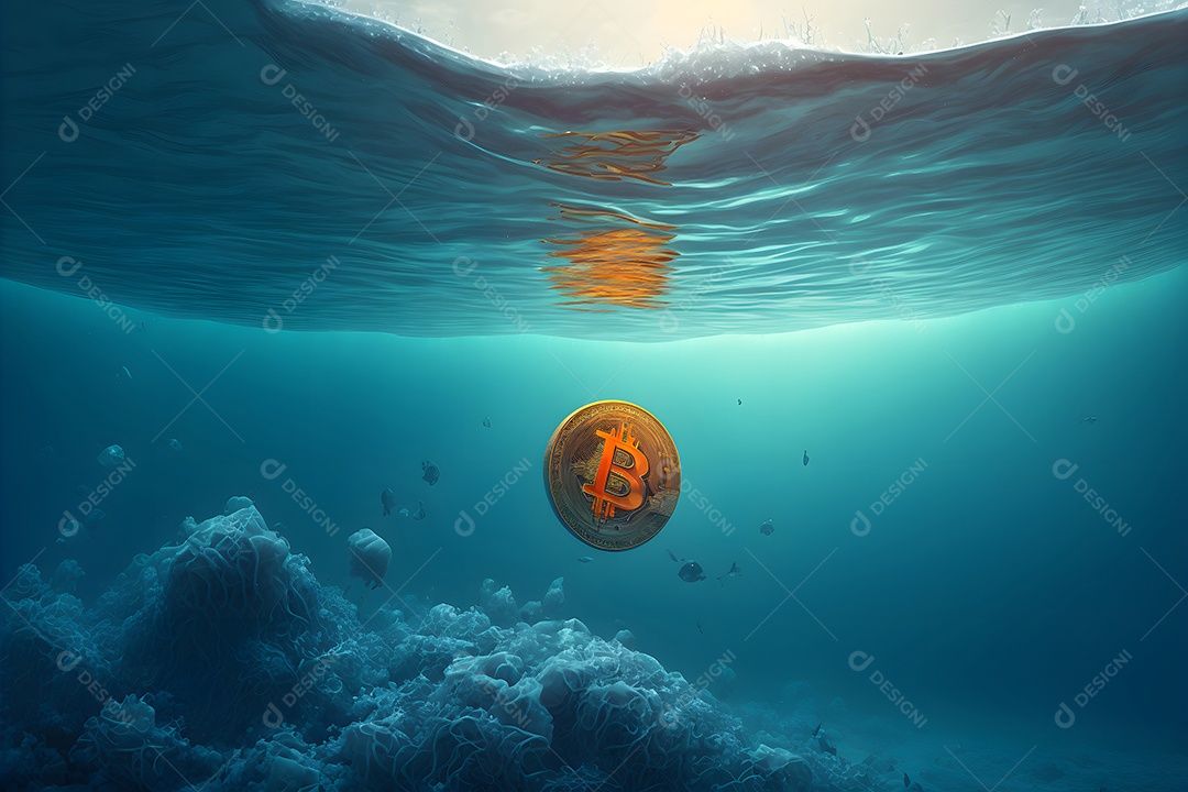 Bitcoin Shiner no fundo do mar