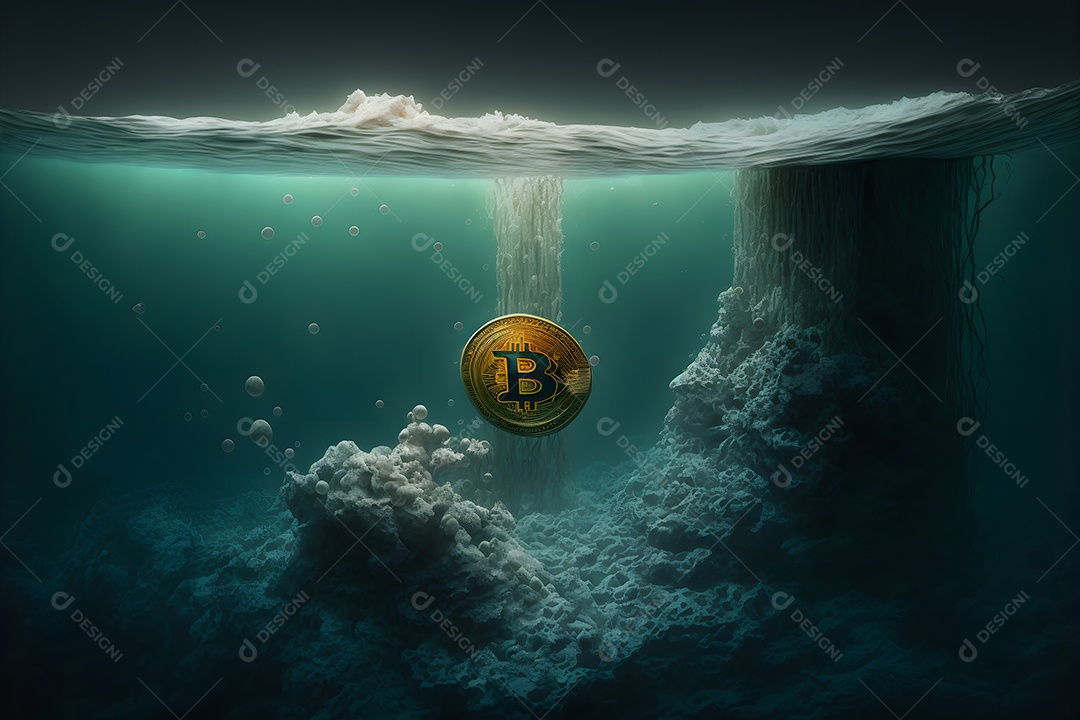 Bitcoin Shiner no fundo do mar