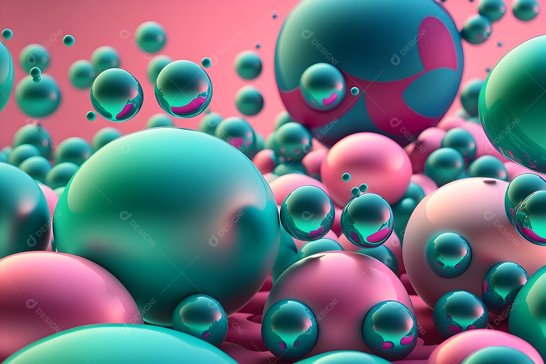 Fundo de balão de chiclete, gradientes de cores de látex, abstrato