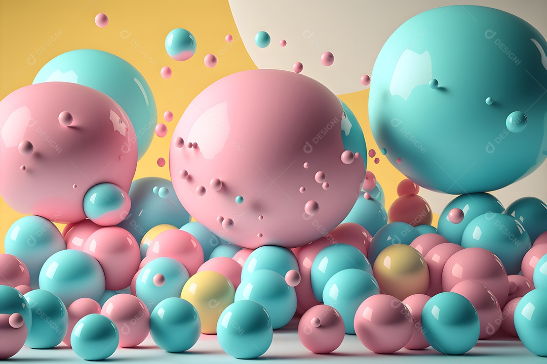 Fundo de balão de chiclete, gradientes de cores de látex, abstrato