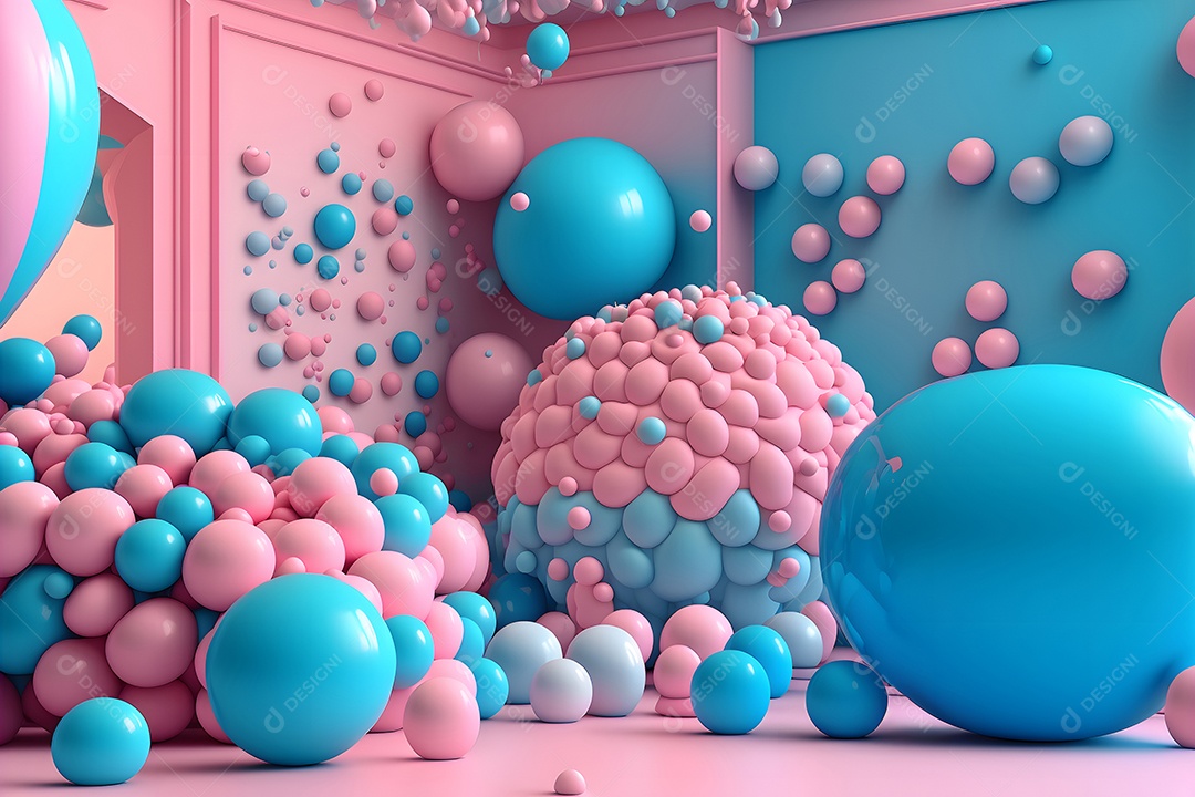 Fundo de balão de chiclete, gradientes de cores de látex, abstrato