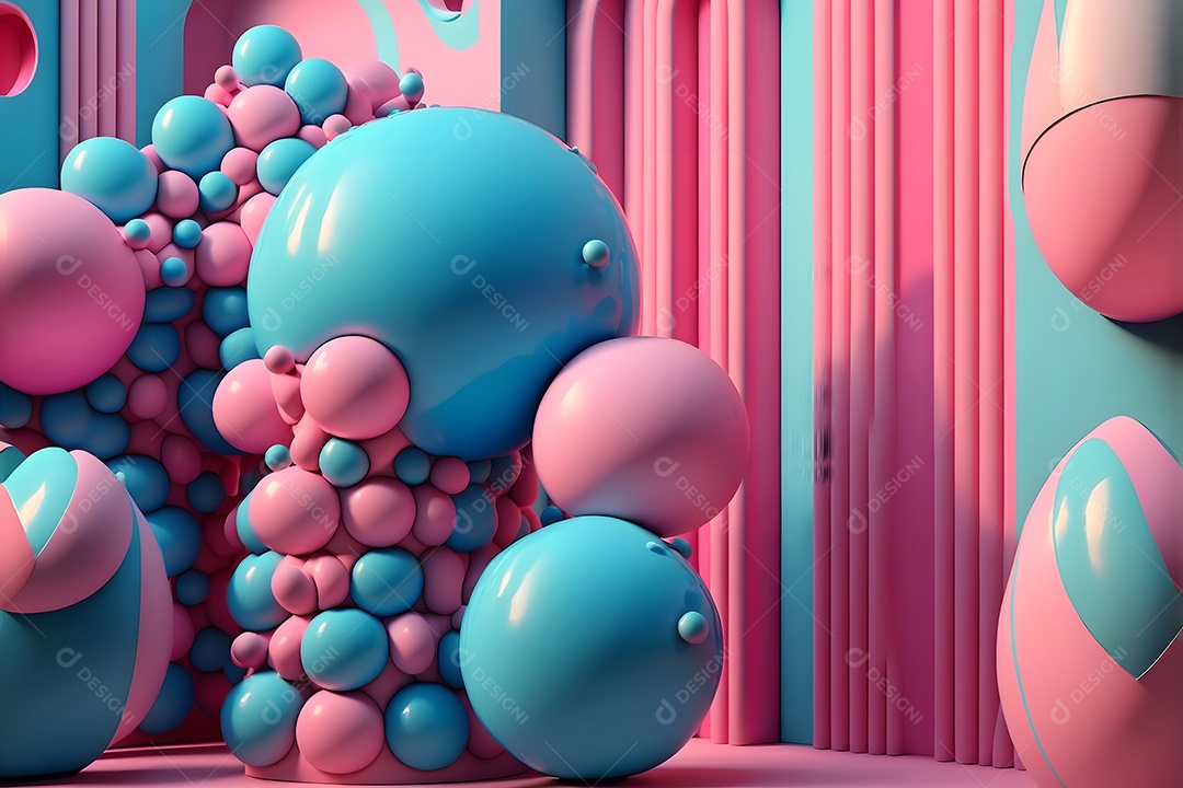 Fundo de balão de chiclete, gradientes de cores de látex, abstrato