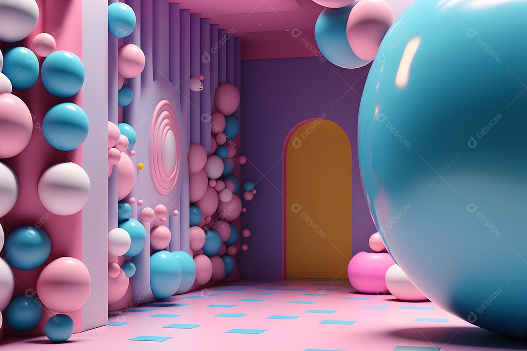 Fundo de balão de chiclete, gradientes de cores de látex, abstrato