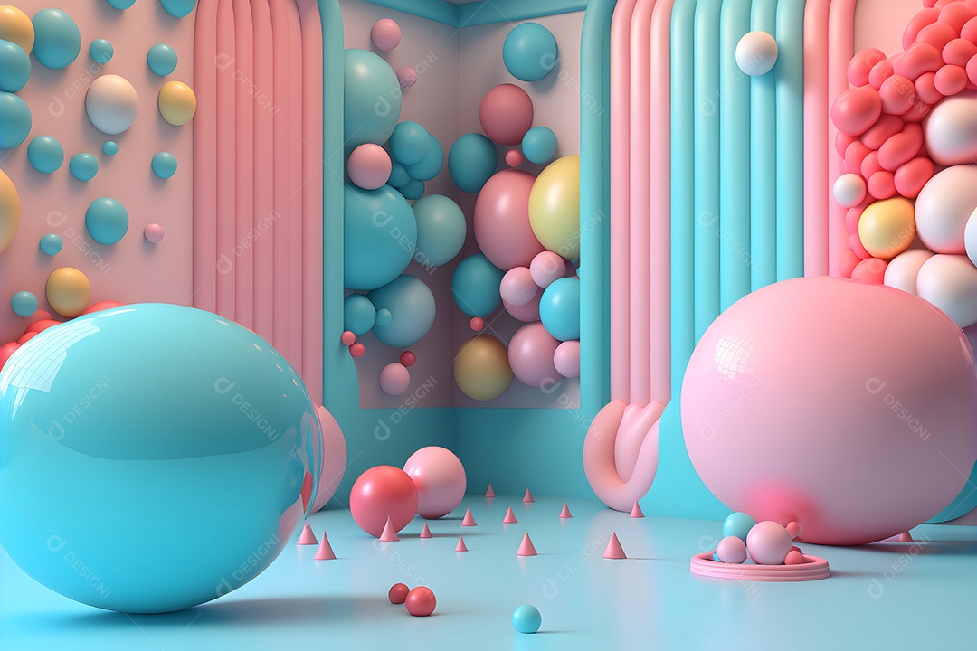 Fundo de balão de chiclete, gradientes de cores de látex, abstrato