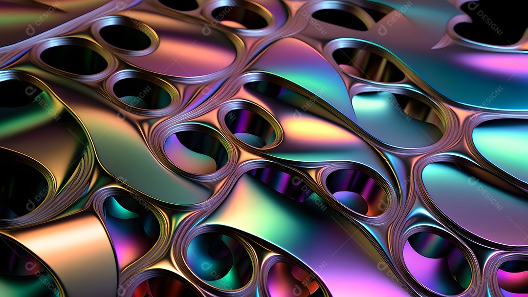 Textura e fundo abstrato de quadro inteiro de metal iridescente,