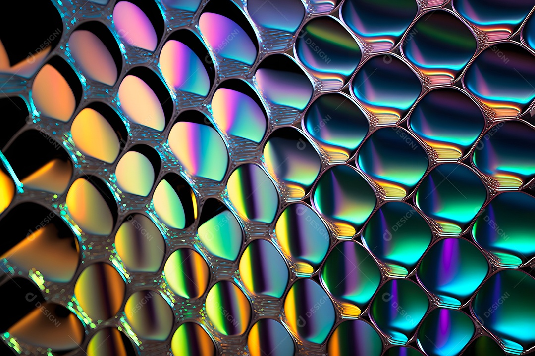 Textura e fundo abstrato de quadro inteiro de metal iridescente,