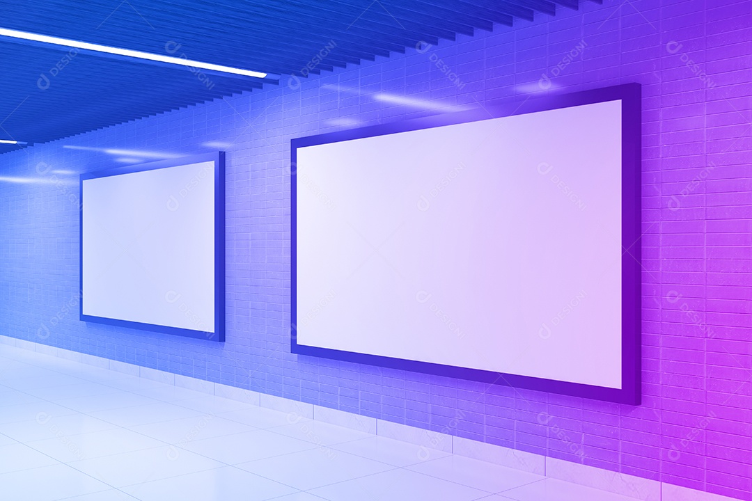 Maquete de placa de metrô