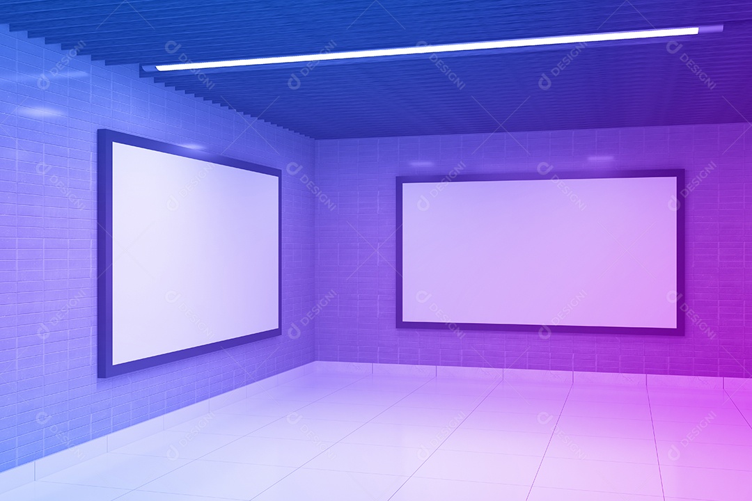 Maquete de placa de metrô