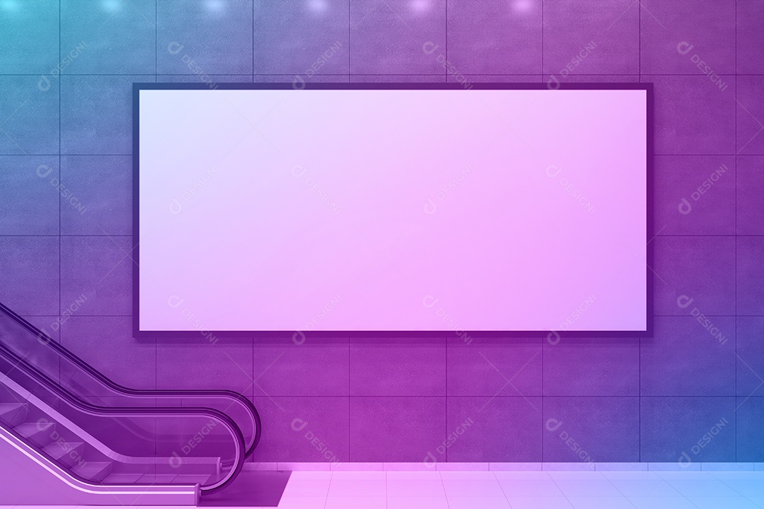 Maquete de placa de metrô