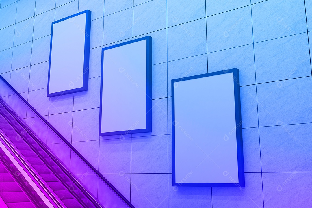 Maquete de placa de metrô