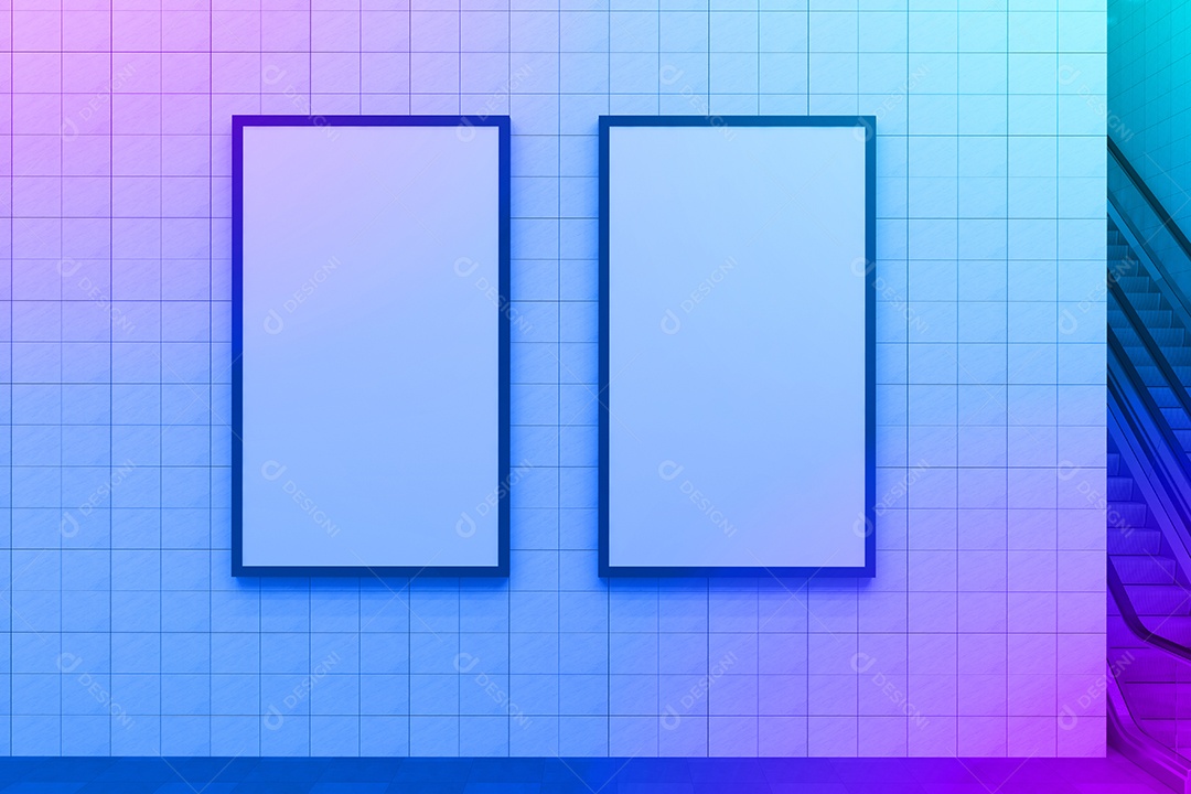 Maquete de placa de metrô