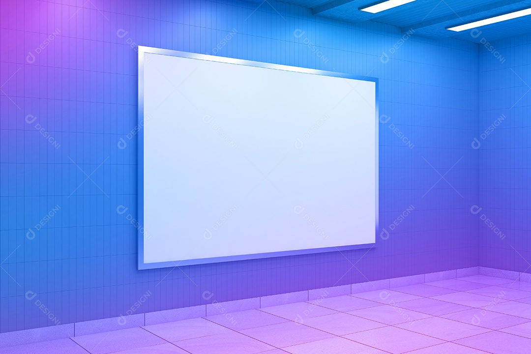 Maquete de placa de metrô