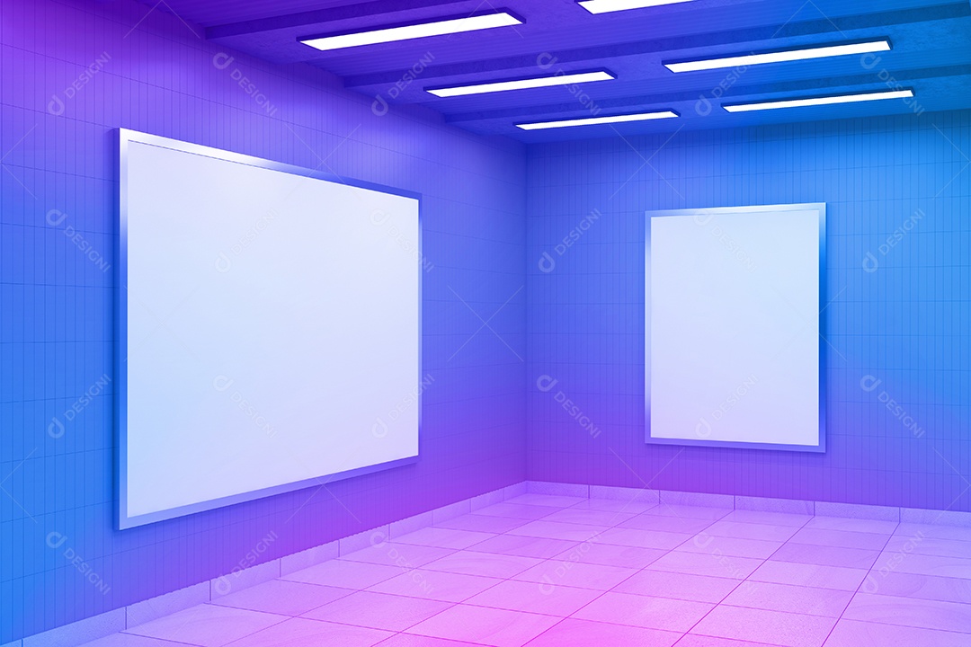 Maquete de placa de metrô