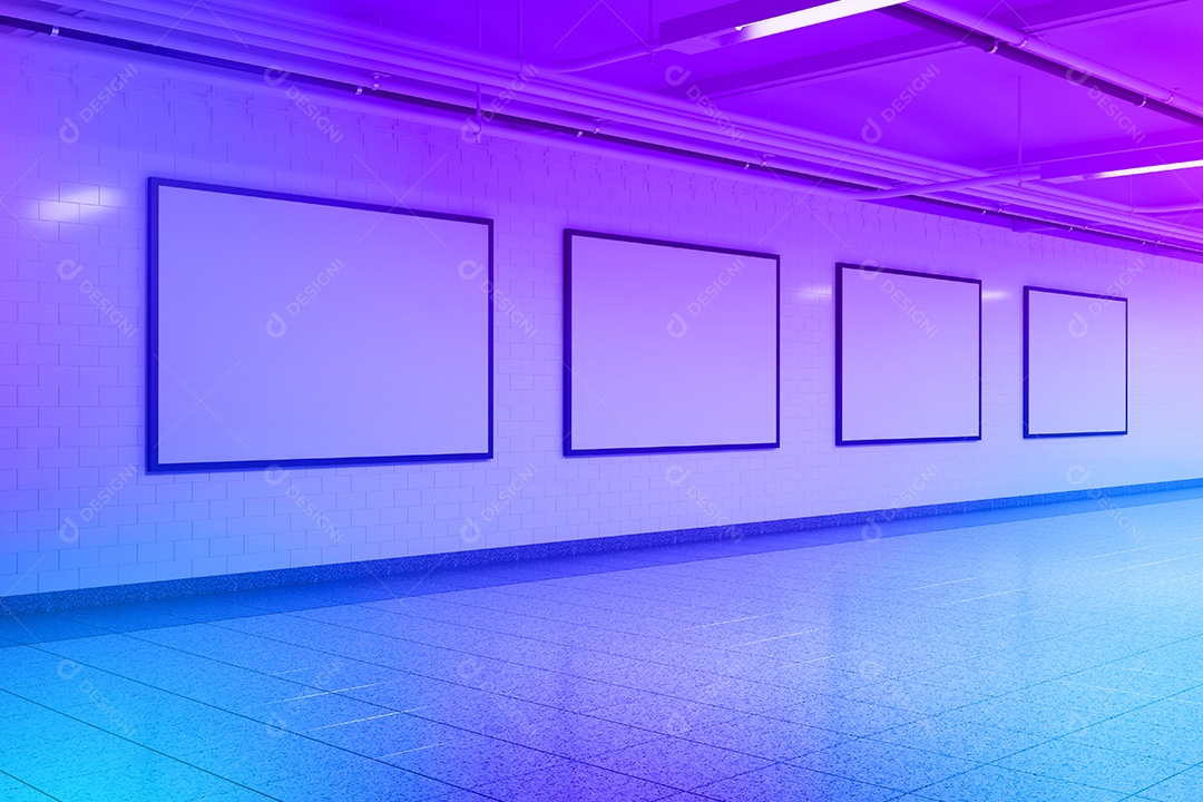 Maquete de placa de metrô