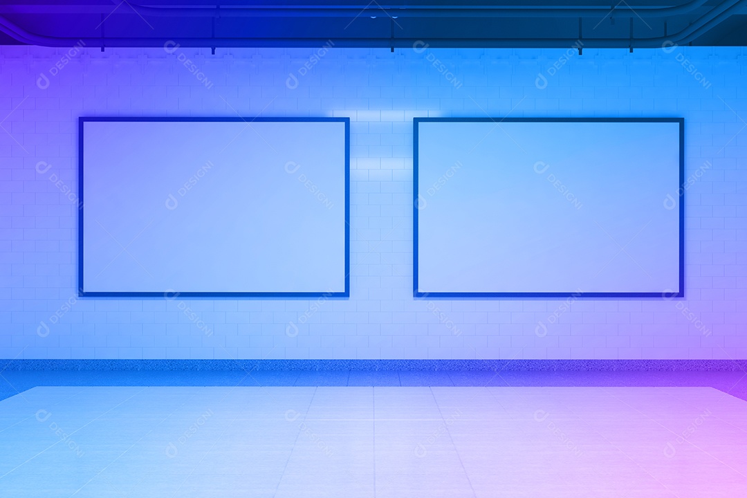 Maquete de placa de metrô