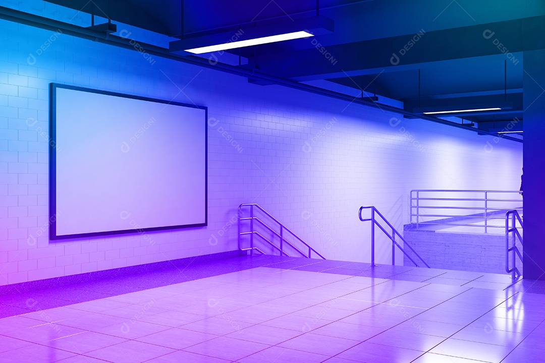 Maquete de placa de metrô