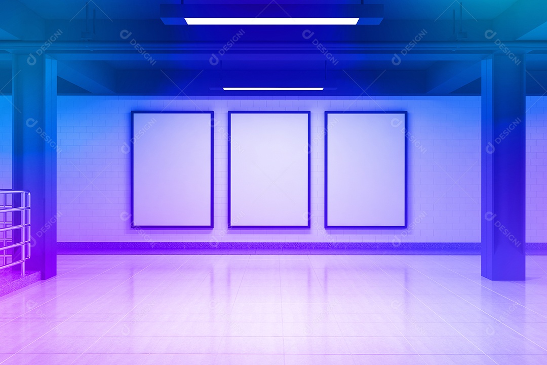 Maquete de placa de metrô