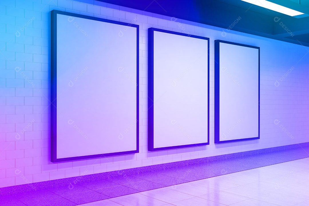 Maquete de placa de metrô