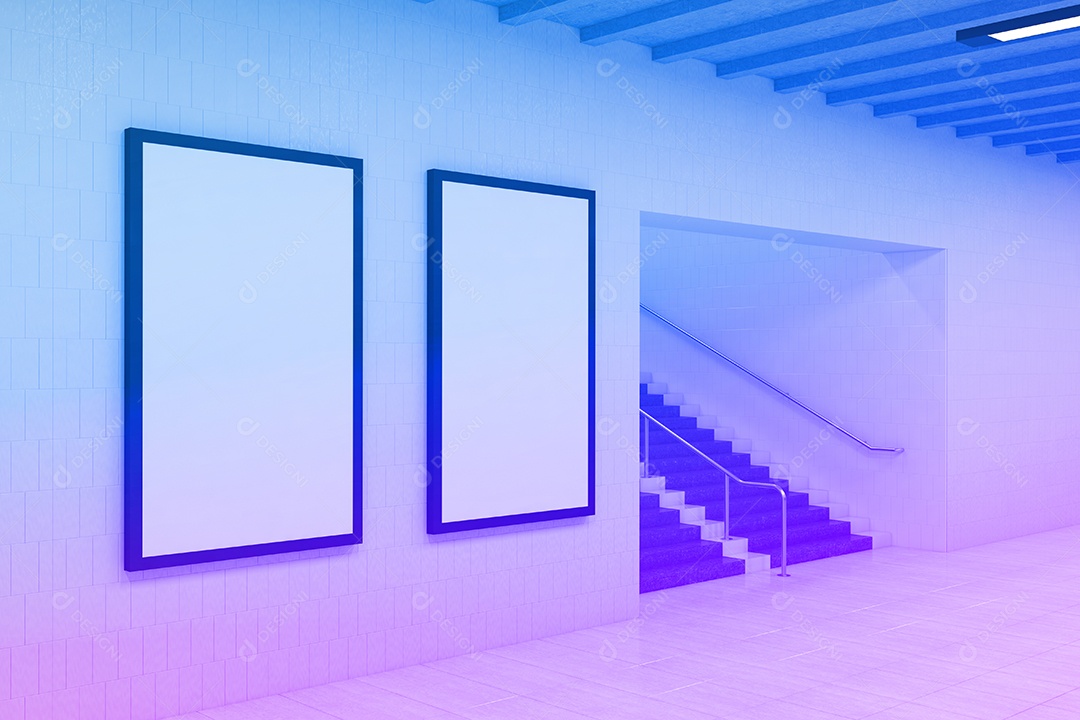 Maquete de placa de metrô