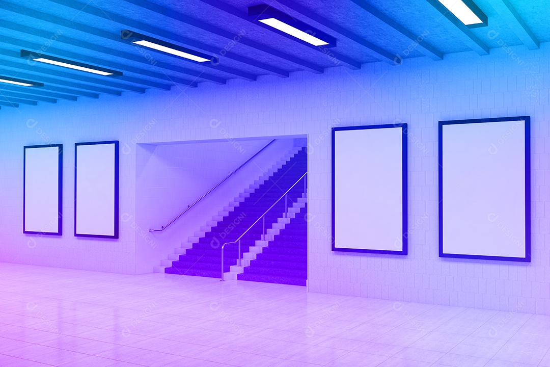 Maquete de placa de metrô