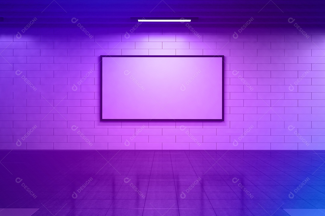 Maquete de placa de metrô