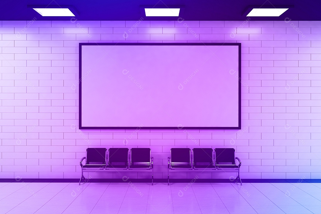 Maquete de placa de metrô