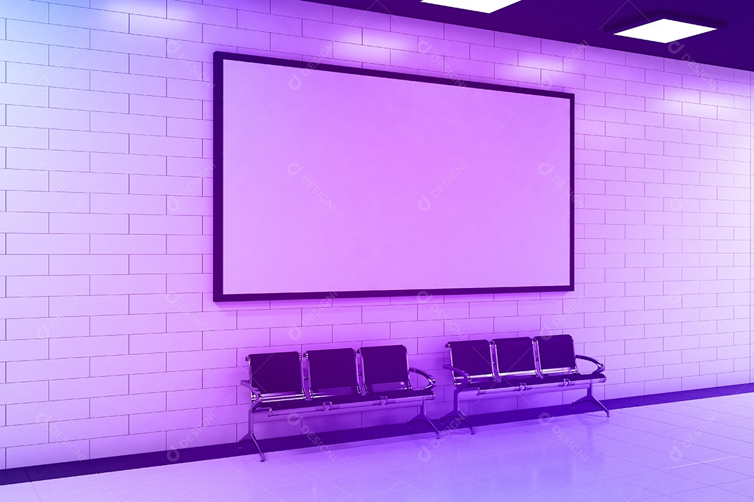 Maquete de placa de metrô