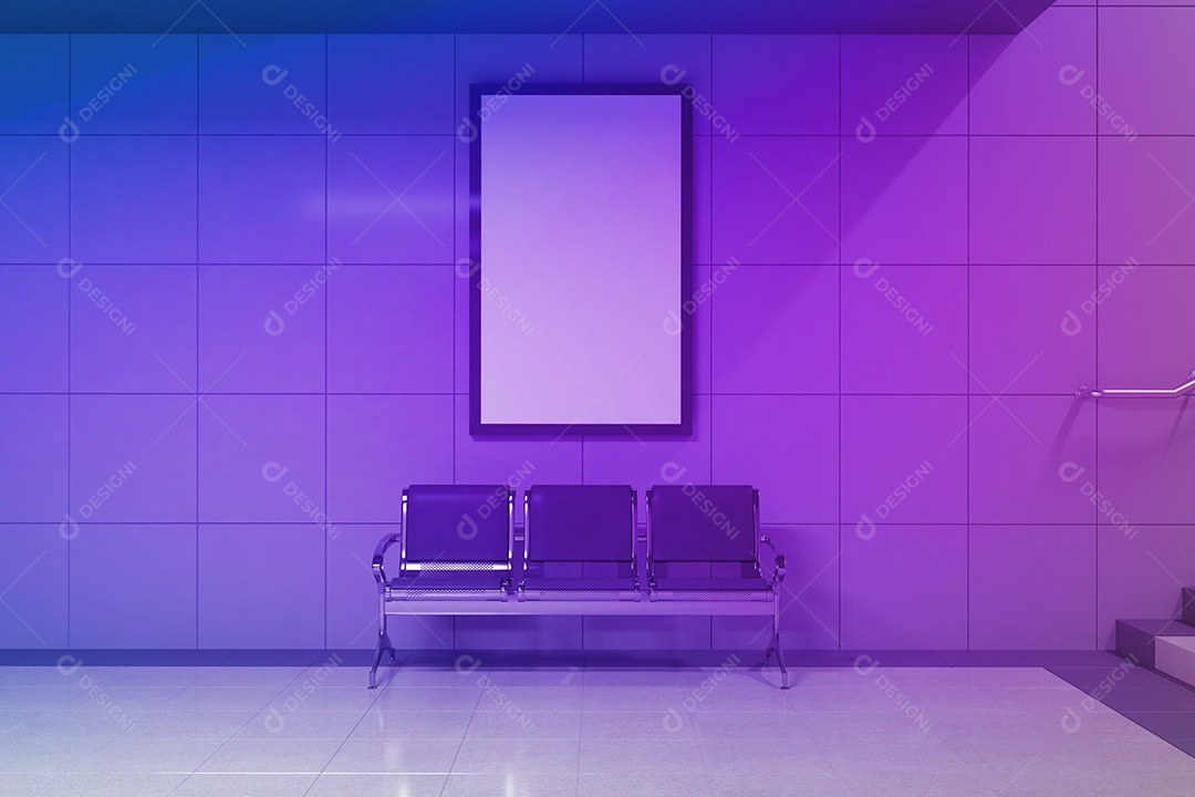 Maquete de placa de metrô