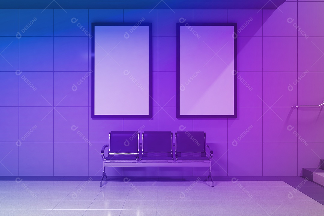 Maquete de placa de metrô