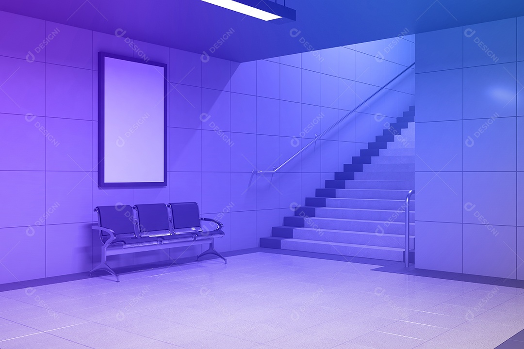 Maquete de placa de metrô