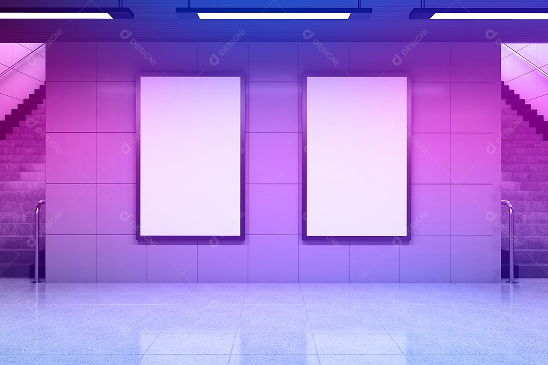 Maquete de placa de metrô