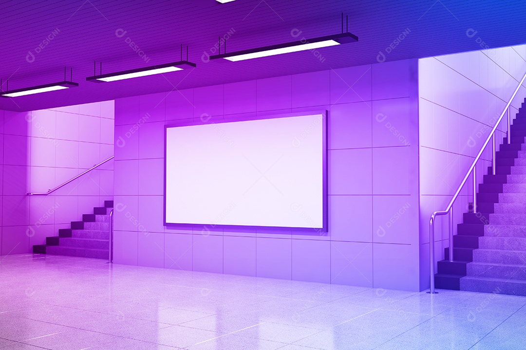 Maquete de placa de metrô