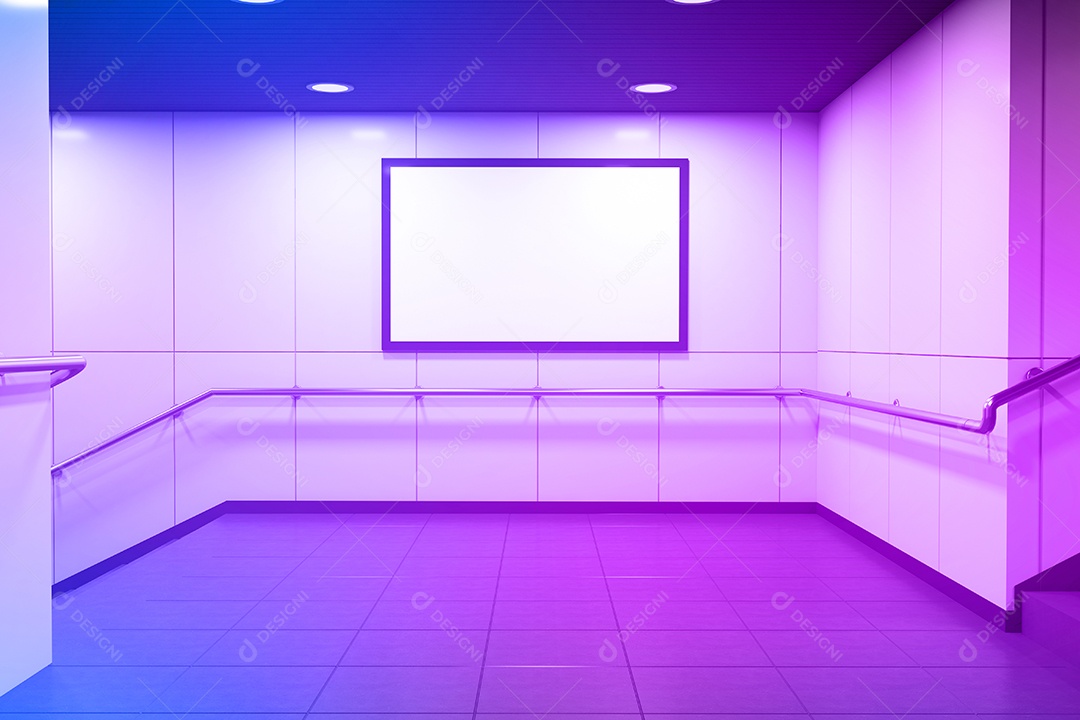 Maquete de placa de metrô