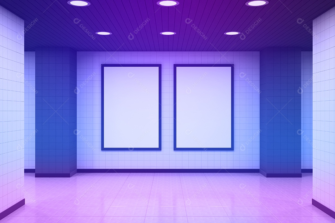 Maquete de placa de metrô