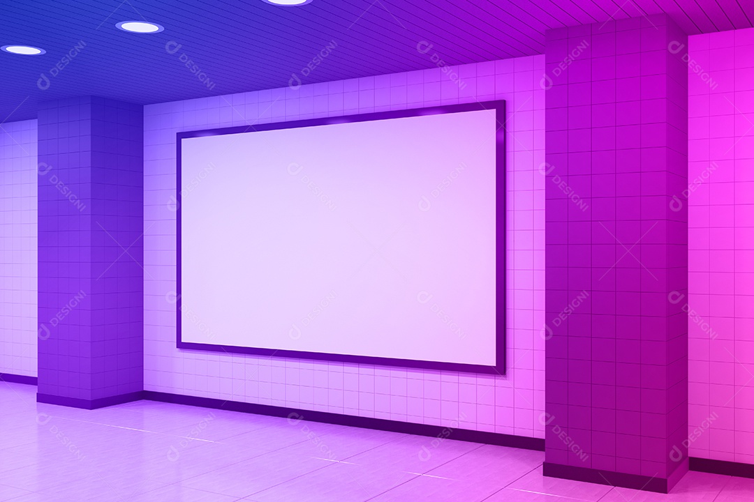 Maquete de placa de metrô