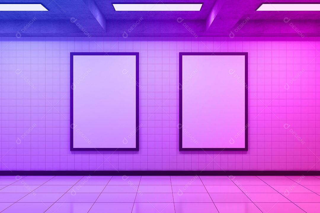 Maquete de placa de metrô