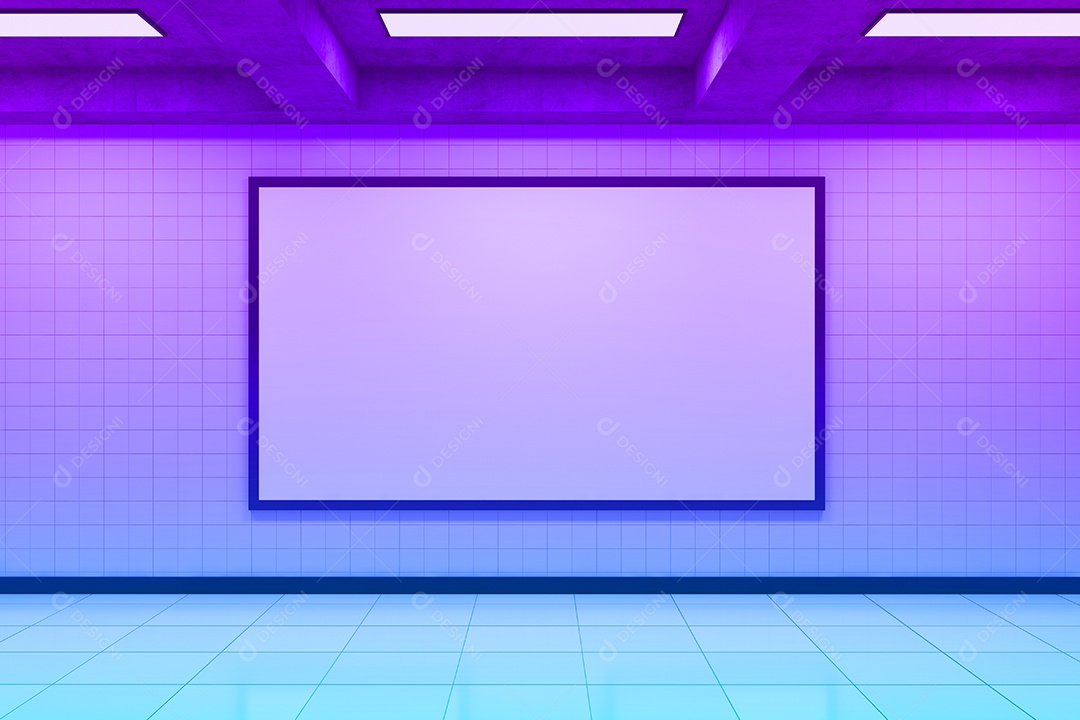 Maquete de placa de metrô