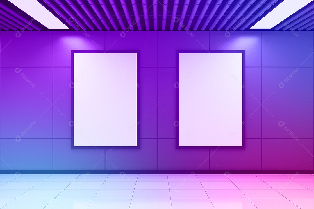 Maquete de placa de metrô