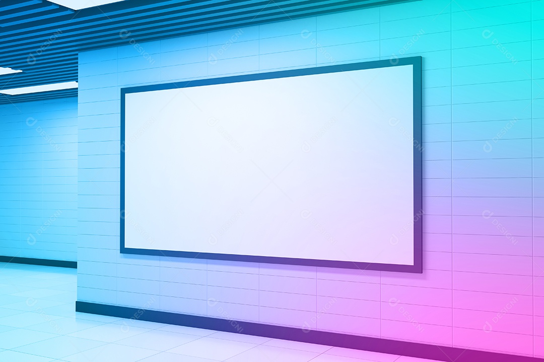 Maquete de placa de metrô