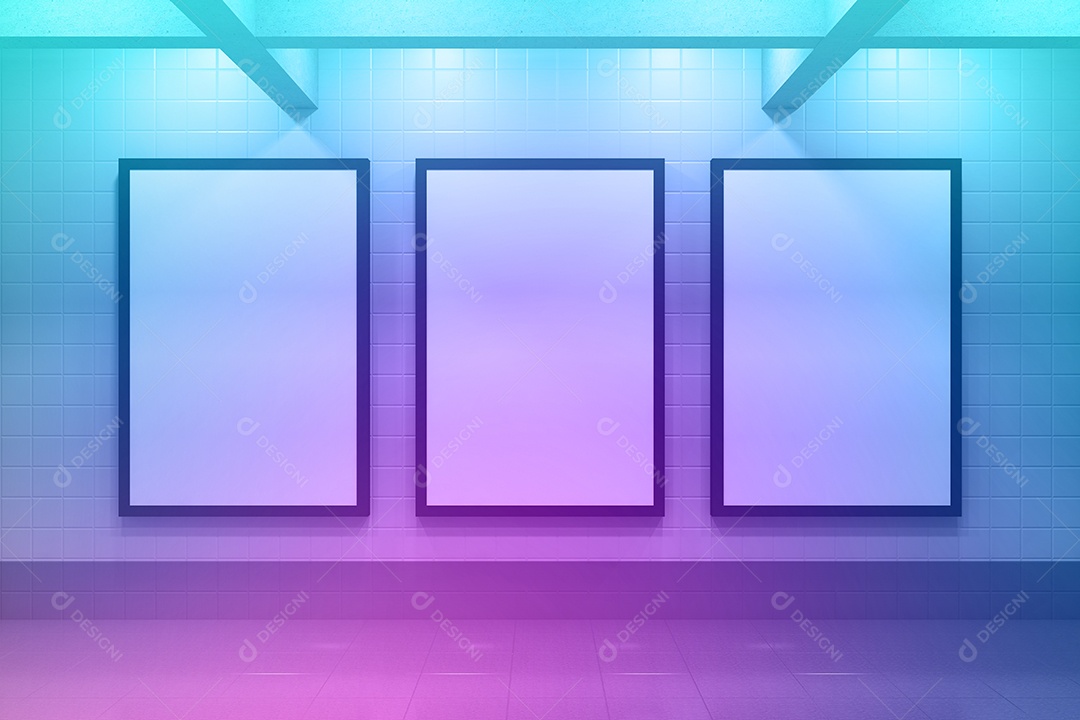 Maquete de placa de metrô